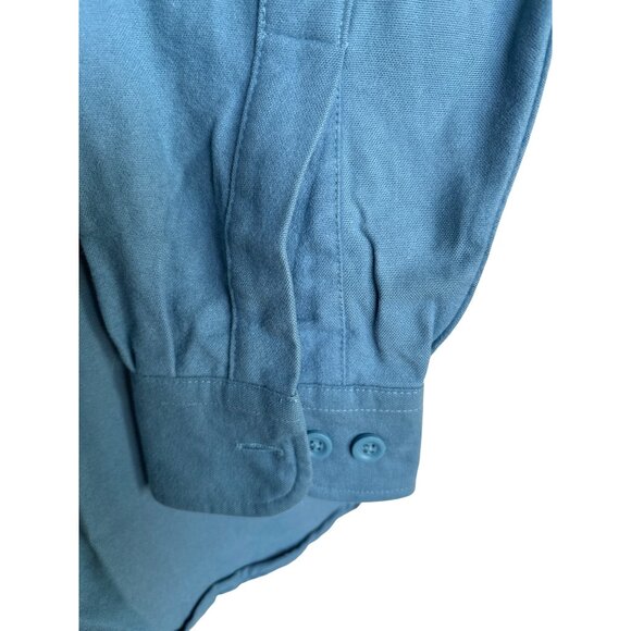 L.L. Bean Men's Chamois Shirt Size Large‎ Blue Outdoor Classic Soft Comfy - Picture 6 of 8